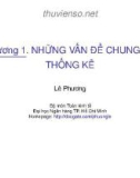 Bài giảng Nguyên lý thống kê: Chương 1 - Lê Phương