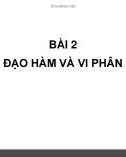 Bài giảng Toán cao cấp 1: Bài 2 - Đạo hàm và vi phân