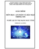 Giáo trình An toàn và bảo mật thông tin (Nghề: Quản trị mạng máy tính - Cao đẳng) - Trường Cao đẳng Cơ điện Xây dựng Việt Xô