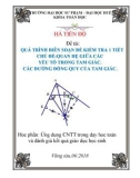 Đề tài: Quá trình biên soạn đề kiểm tra 1 tiết - Chủ đề: Quan hệ giữa các yếu tố trong tam giác, các đường đồng quy của tam giác
