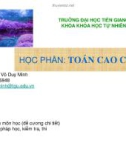 Bài giảng Toán cao cấp A1: Chương 1 - Võ Duy Minh