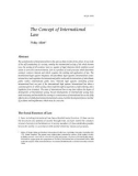 The concept of international law