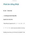 Phát âm tiếng Nhật