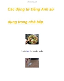 Các động từ tiếng Anh sử dụng trong nhà bếp