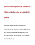 Bài 16 - Writing concise sentences