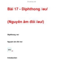 Bài 17 - Diphthong /əʊ/