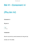 Bài 41 - Consonant /n/