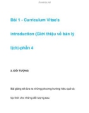 Bài 1 - Curriculum Vitae's introduction (Giới thiệu về bản lý lịch)-phần 4