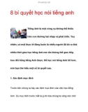 Tài liệu về 8 bí quyết học nói tiếng anh