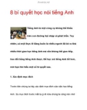 8 bí quyết học nói tiếng Anh Tiếng