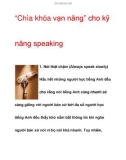 Chìa khóa vạn năng cho kỹ năng speaking