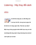 Listening - Hãy thay đổi cách nhìn