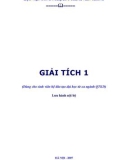 Giáo trình: Giải tích 1