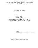 Bài tập toán cao cấp A2, C2 - Lê Hữu Kỳ Sơn