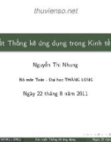 Bài giảng Xác suất thống kê và ứng dụng trong kinh tế xã hội: Chương 5.1 - Nguyễn Thị Nhung