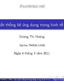 Bài giảng Xác suất thống kê ứng dụng trong kinh tế xã hội: Chương 5 - Dương Thị Hương