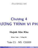 Bài giảng Toán C1: Chương 4 - ThS. Huỳnh Văn Kha