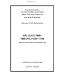 Bài giảng môn Phương pháp tính - Đỗ Thị Tuyết Hoa