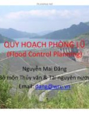 Bài giảng Quy hoạch phòng lũ - TS. Nguyễn Mai Đăng