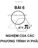 Bài giảng Phương pháp số: Bài 6 - ThS. Nguyễn Thị Vinh