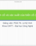 Bài giảng Xác suất thống kê ứng dụng: Lecture 2 - PGS.TS. Lê Sỹ Vinh