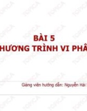 Bài giảng Toán cao cấp: Bài 5 - Nguyễn Hải Sơn