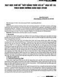 Dạy học chủ đề 'bất đẳng thức cô-si' (Đại số 10) theo định hướng giáo dục STEM