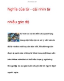 Nghĩa của từ - cái nhìn từ nhiều góc độ