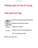 Những cách tự học từ vựng hiệu quả cực hay