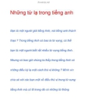 Những từ lạ trong tiếng anh