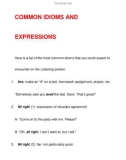 Tài liệu về COMMON IDIOMS AND EXPRESSIONS