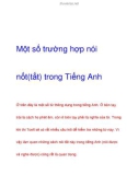 Một số trường hợp nói nốt(tắt) trong Tiếng Anh