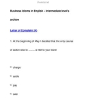 Business Idioms in English – Intermediate level'sarchiveLetter of Complaint (4)