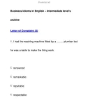 Business Idioms in English – Intermediate level'sarchiveLetter of Complaint (2)