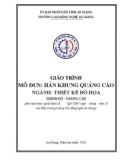 Giáo trình Hàn khung quảng cáo (Nghề: Thiết kế đồ họa - Trình độ Trung cấp) - Trường Cao đẳng Nghề An Giang