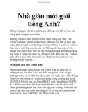 Nhà giàu mới giỏi tiếng Anh?