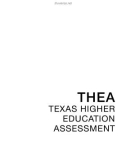 THEA TEXAS HIGHER EDUCATION ASSESSMENT