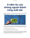 9 niềm tin của những người thành công xuất sắc