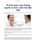 10 thói quen của những người có sức cuốn hút đặc biệt