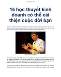 15 điều về học thuyết kinh doanh có thể cải thiện cuộc đời bạn