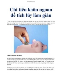 Chi tiêu khôn ngoan để tích lũy làm giàu