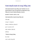 Cách chuyển danh từ trong Tiếng Anh