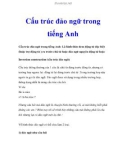 Cấu trúc đảo ngữ trong tiếng Anh