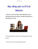 Học tiếng anh và 15 Lời khuyên