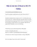 Một số câu hỏi về Road to IELTS Online