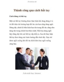 Thành công qua cách bắt tay