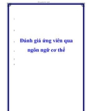 Đánh giá ứng viên qua ngôn ngữ cơ thể