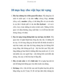 10 mẹo hay cho việc học từ vựng