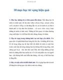 10 mẹo học từ vựng hiệu quả