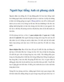 Người học tiếng Anh có phong cách